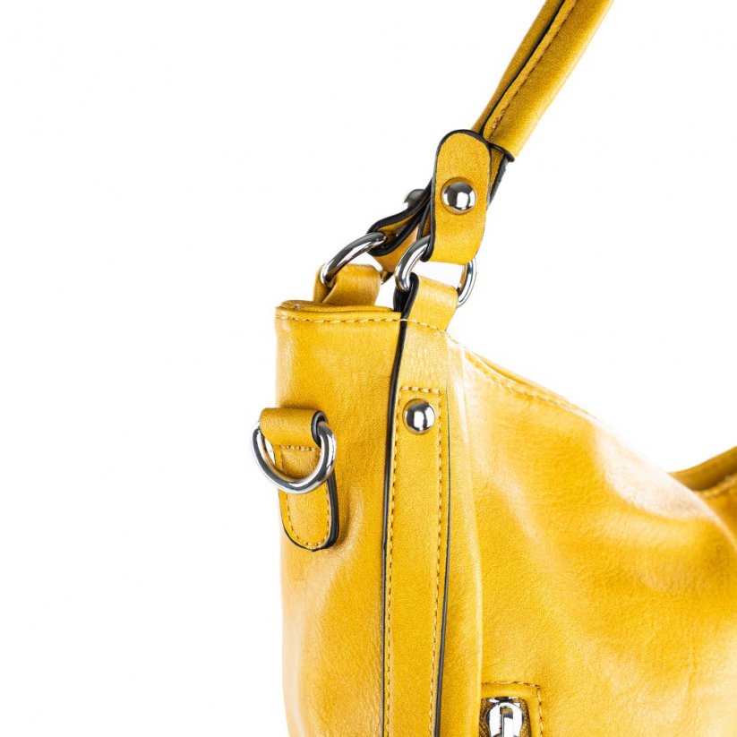SASHA žltá dámska koženková kabelka