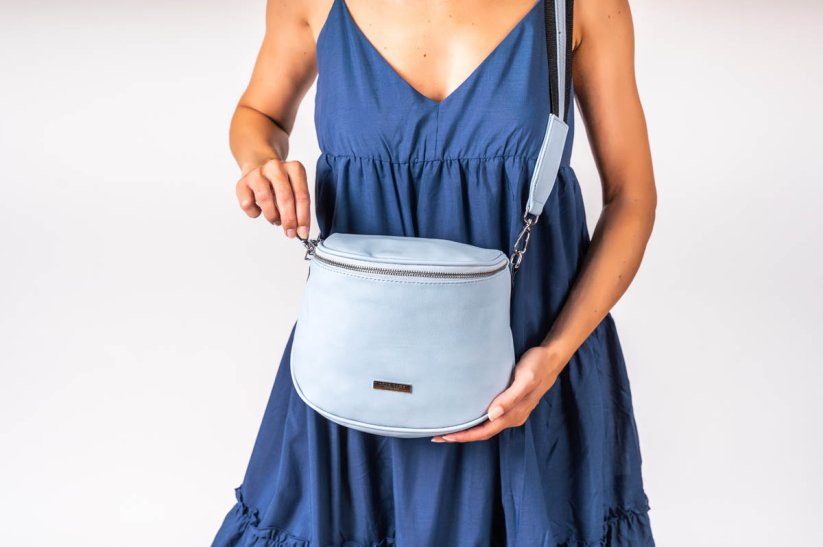 DIANA dámska crossbody koženková kabelka - Farba: Béžová