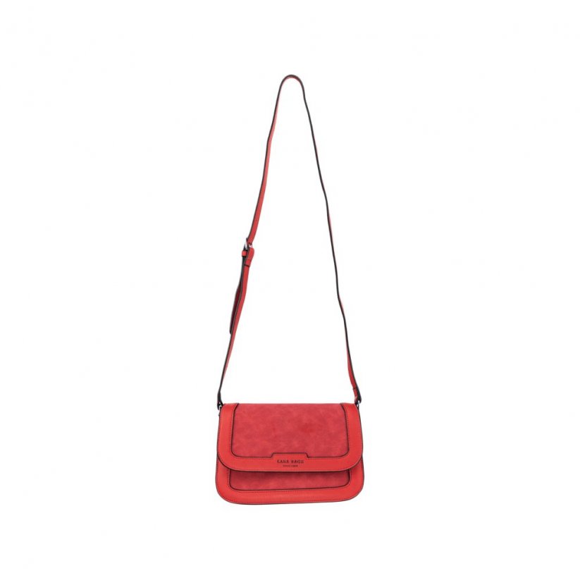 BETTY červená dámska crossbody koženková kabelka