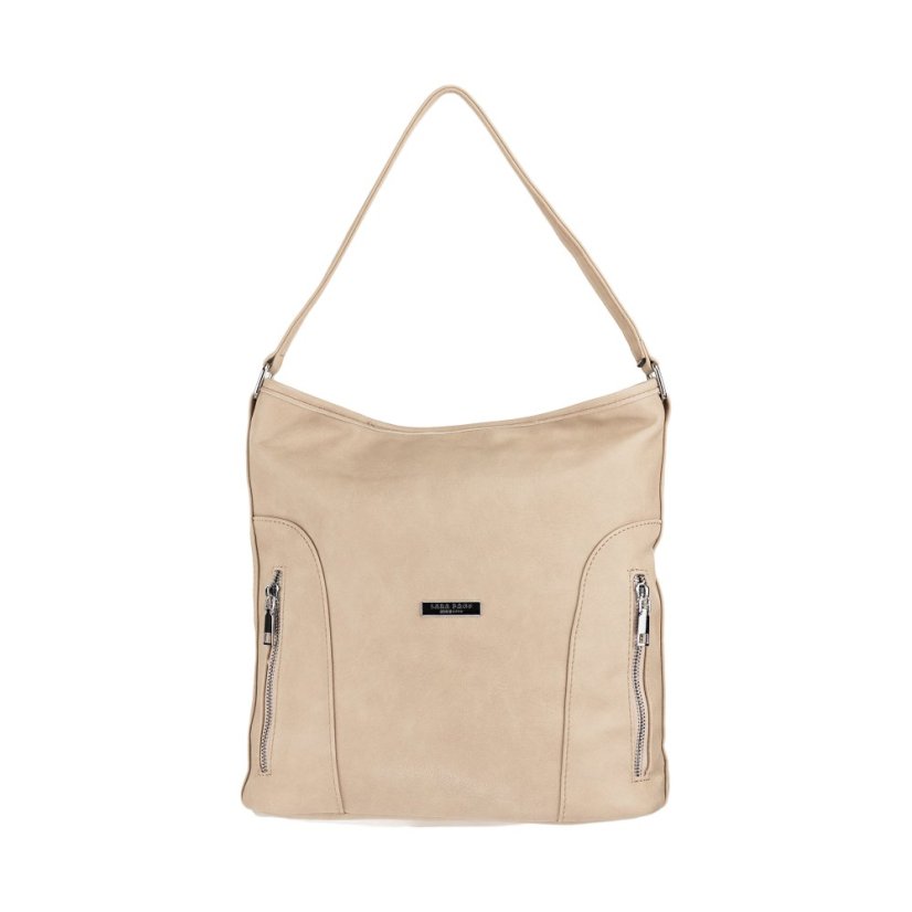 EMILY dámska koženková kabelka - Farba: tmavo béžová