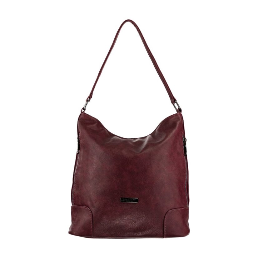 EMILY dámska koženková kabelka - Farba: tmavo béžová