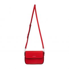 CINDY červená dámska crossbody koženková kabelka