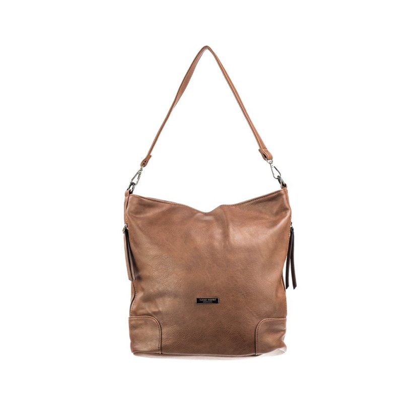 EMILY dámska koženková kabelka - Farba: tmavo béžová