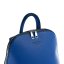 MARION jedno-zipsový modrý dámsky koženkový batoh