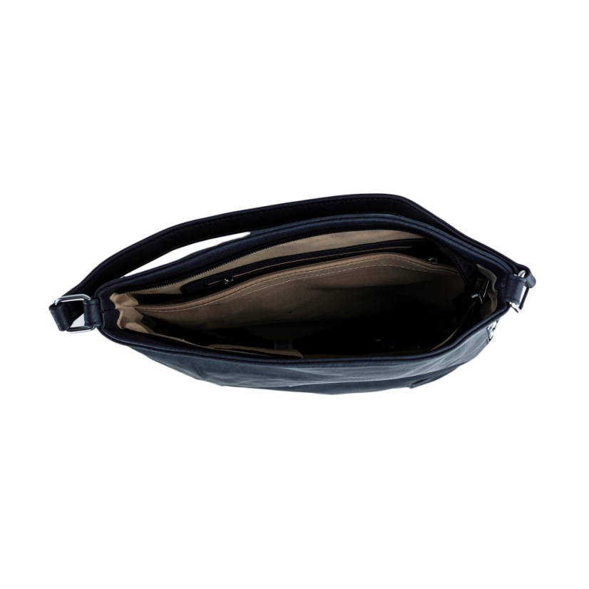 EMILY dámska koženková kabelka - Farba: tmavo béžová