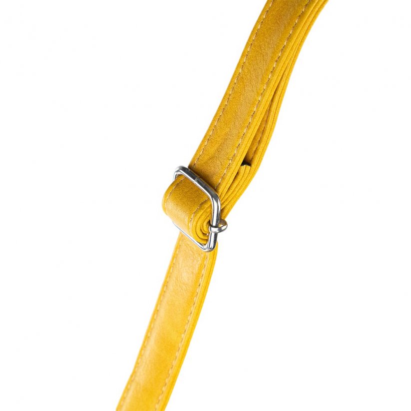 KIARA žltá dámska crossbody koženková kabelka