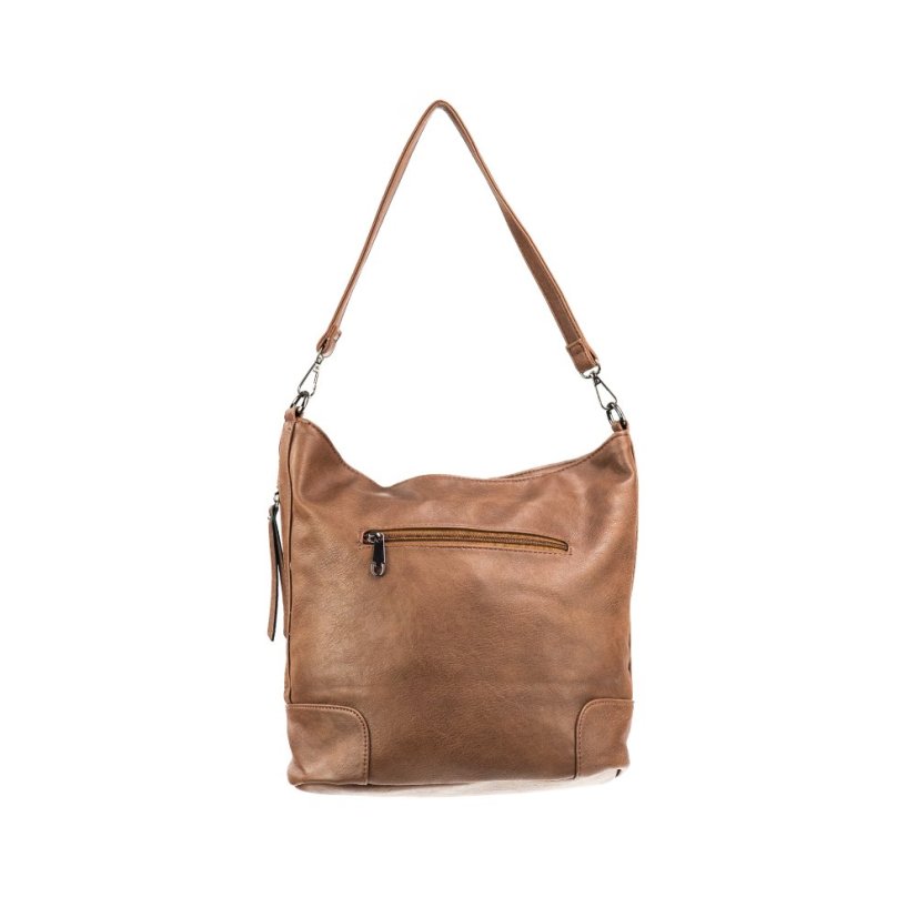 EMILY dámska koženková kabelka - Farba: tmavo béžová