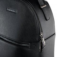 MEGAN čierny dámsky koženkový batoh