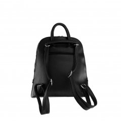 MARION jedno-zipsový čierny dámsky koženkový batoh