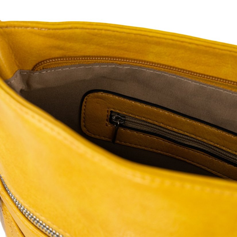 KIARA dámska crossbody koženková kabelka - Farba: Sivá