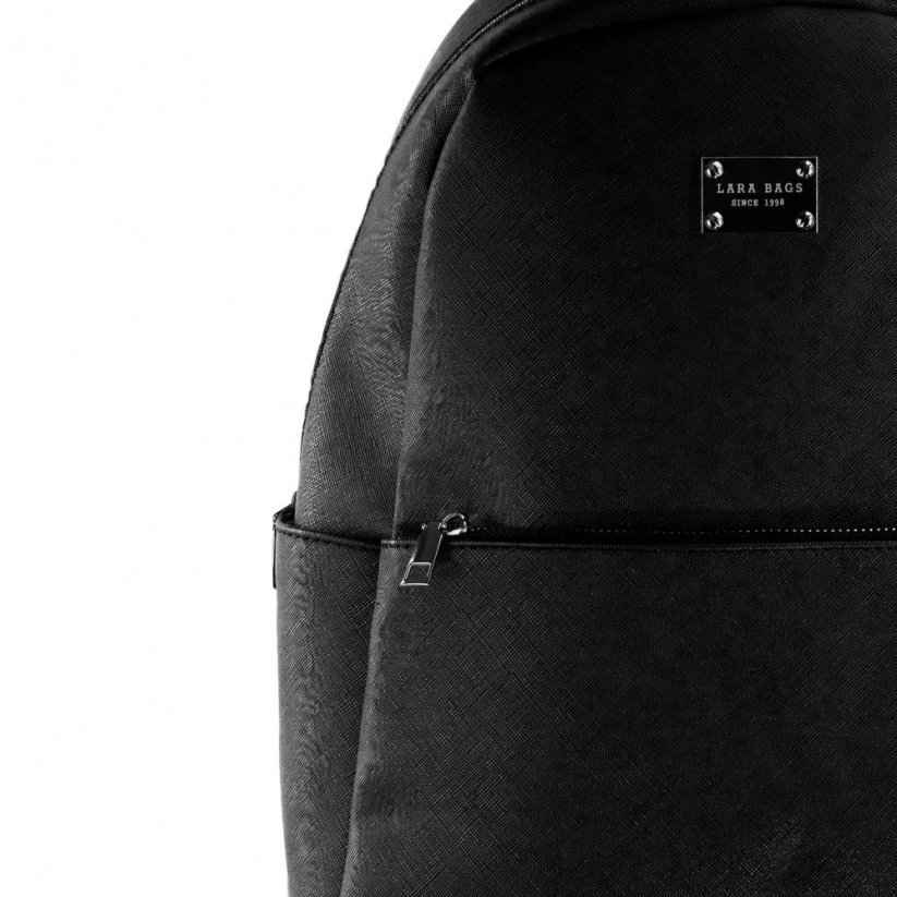 ELYA čierny dámsky koženkový batoh