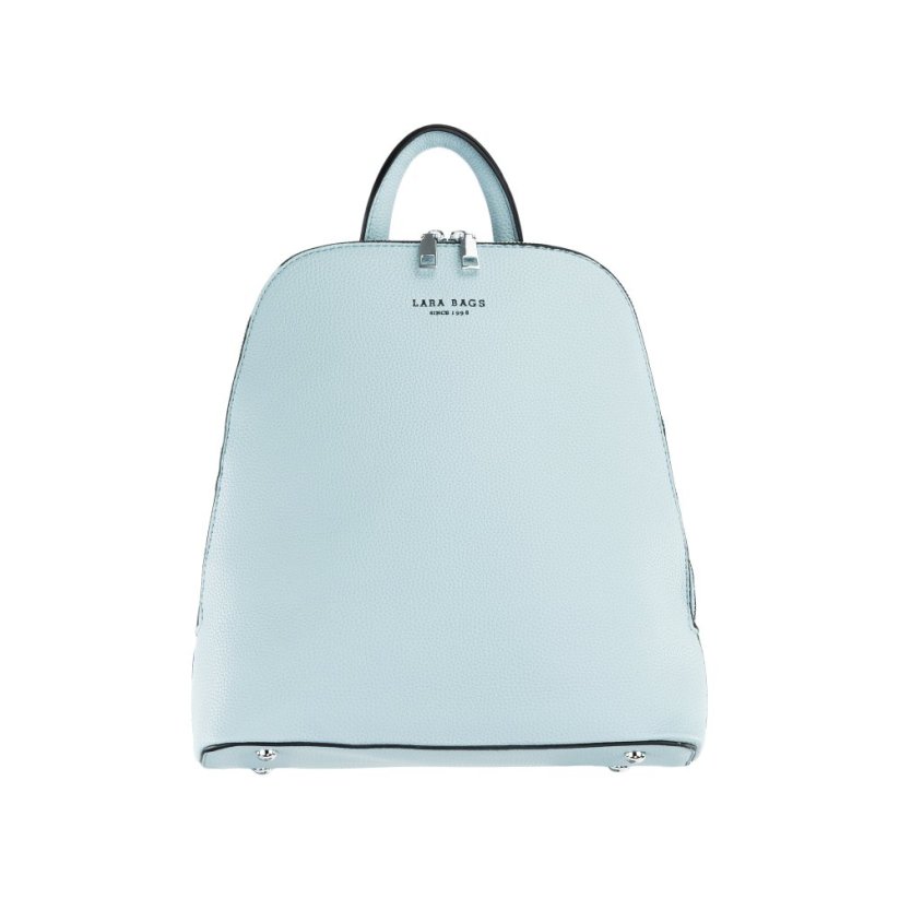 MARION jedno-zipsový svetlo modrý dámsky koženkový batoh