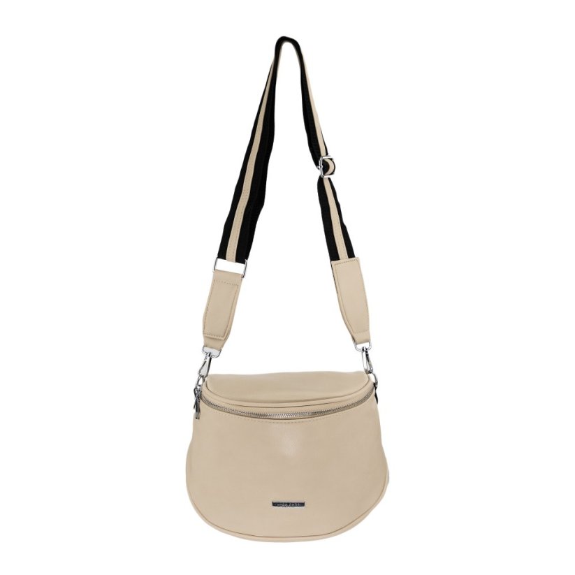 DIANA dámska crossbody koženková kabelka - Farba: Béžová