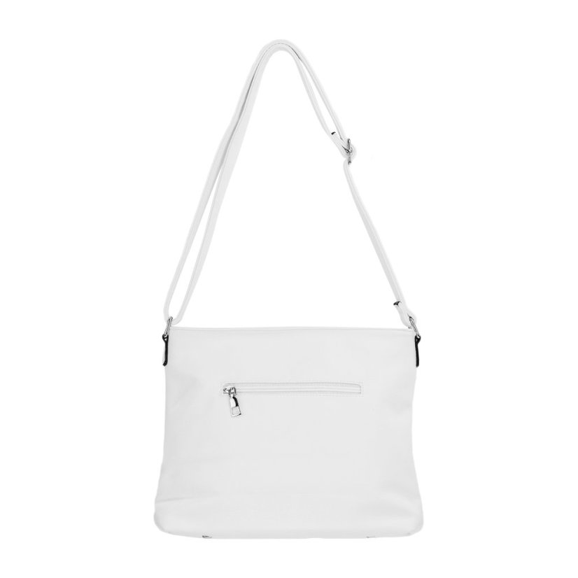 TAYLOR biela/čierna dámska crossbody koženková kabelka