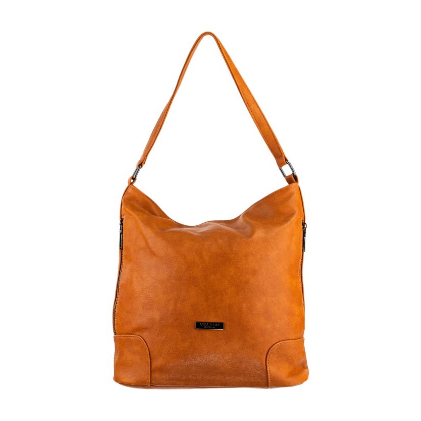 EMILY dámska koženková kabelka - Farba: tmavo béžová