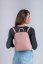 MARION jedno-zipsový ružový dámsky koženkový batoh
