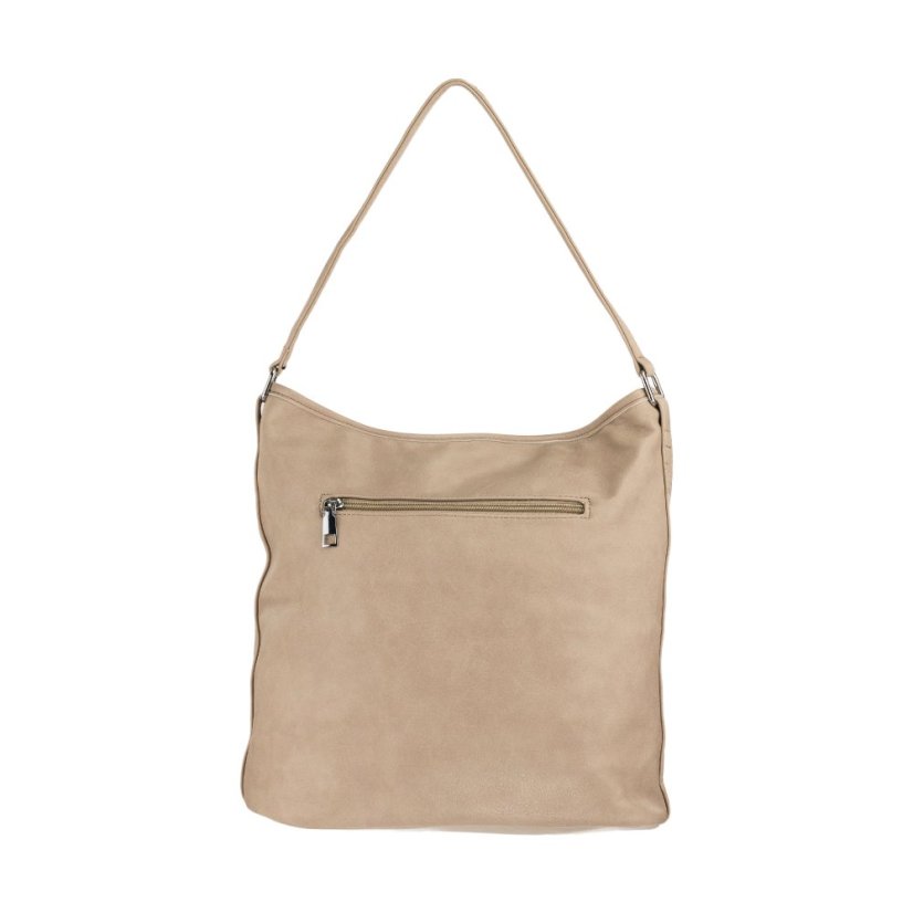 EMILY dámska koženková kabelka - Farba: tmavo béžová