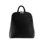 MARION dvoj-zipsový čierny dámsky koženkový batoh
