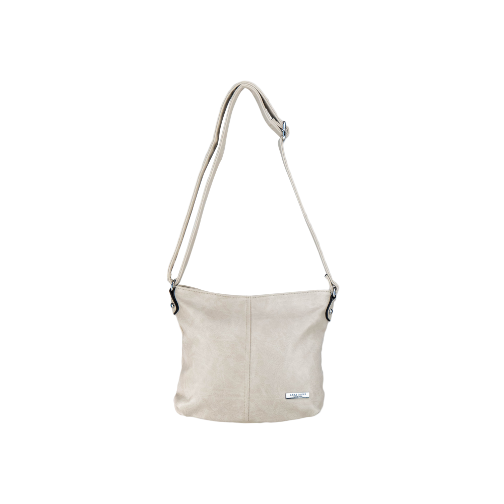 VIOLET dámska crossbody koženková kabelka Béžová