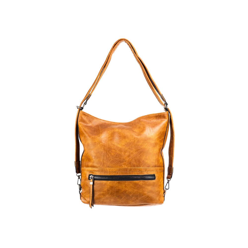 MIA dámska koženková kabelka Svetlohnedá