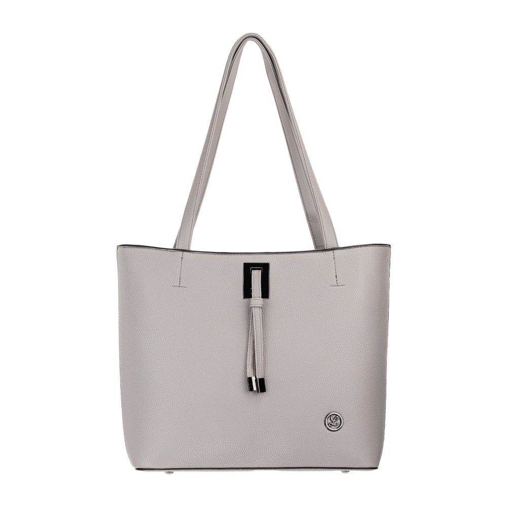 ZORA dámska koženková kabelka Sivá