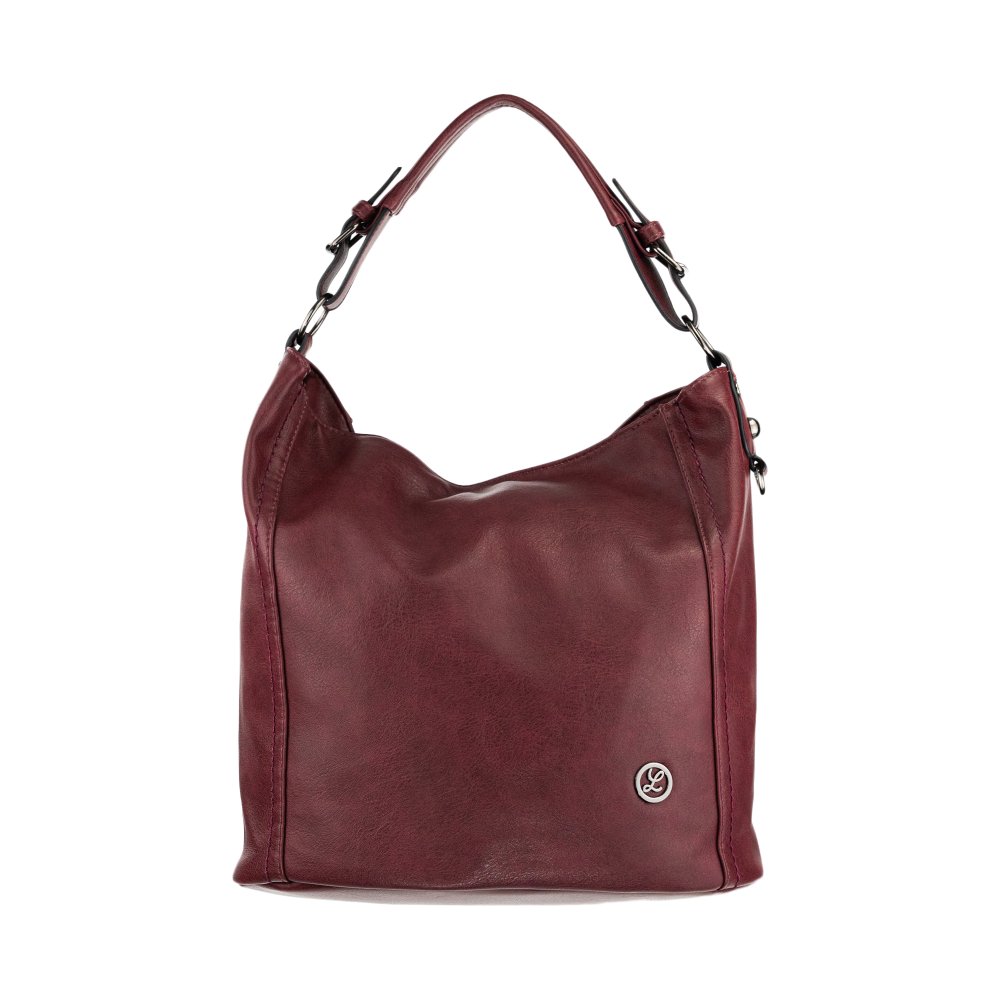 HARPER dámska koženková kabelka Tmavo fialová