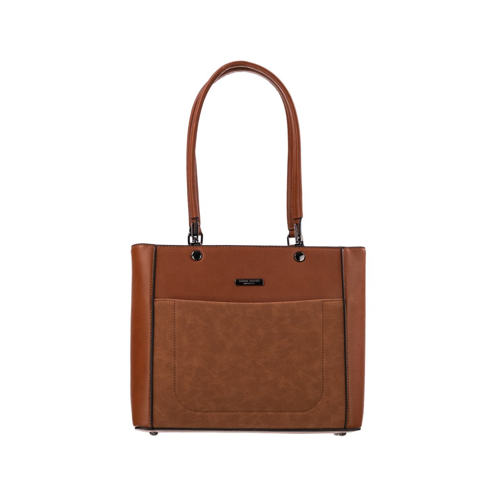 CARMEN dámska koženková kabelka Svetlohnedá