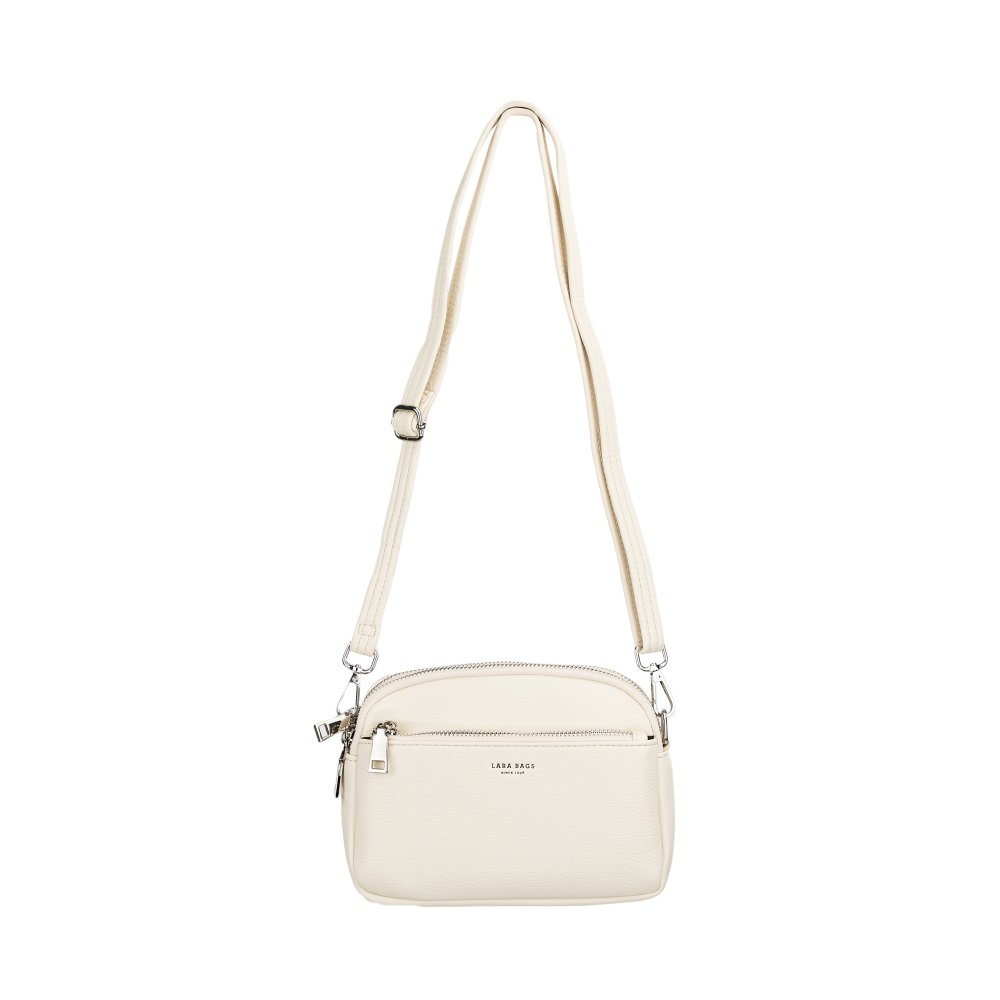 Dámska crossbody koženková kabelka Béžová