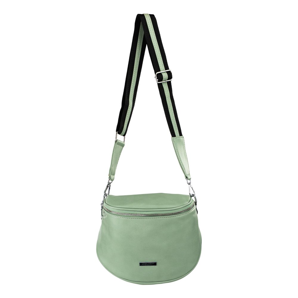 Lara Bags DIANA dámska crossbody koženková kabelka Svetlo zelená
