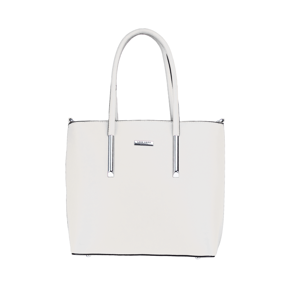 Lara Bags ADEL dámska koženková kabelka Béžová