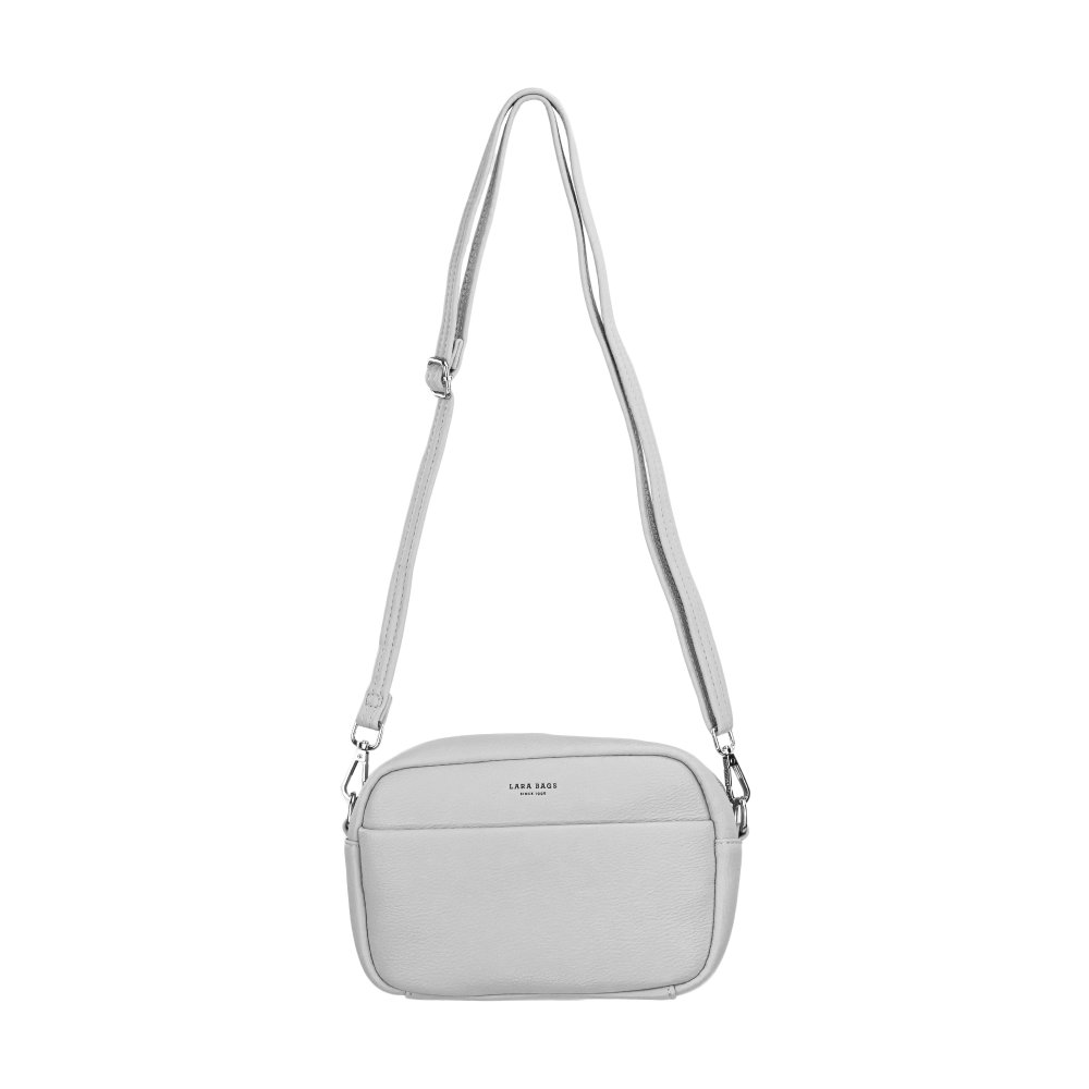 Dámska crossbody koženková kabelka Sivá