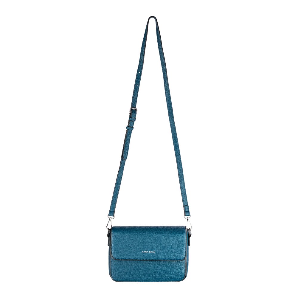 CINDY dámska crossbody koženková kabelka petrolejová