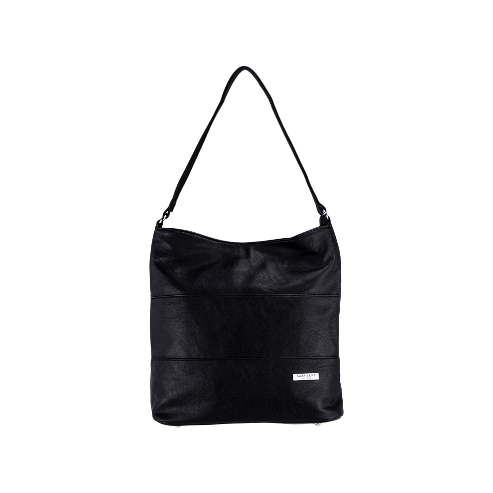 Lara Bags TOMMY dámska koženková kabelka Čierna