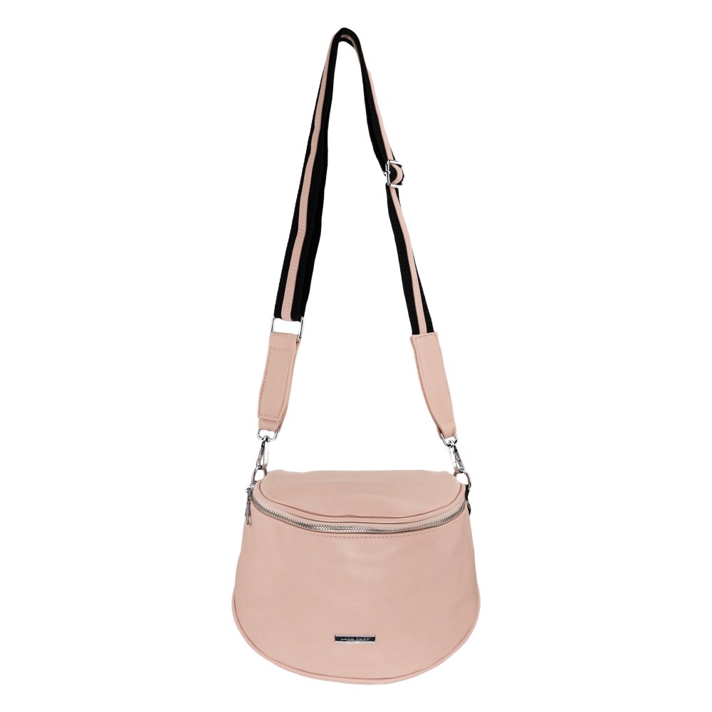 Lara Bags DIANA dámska crossbody koženková kabelka Tmavoružová