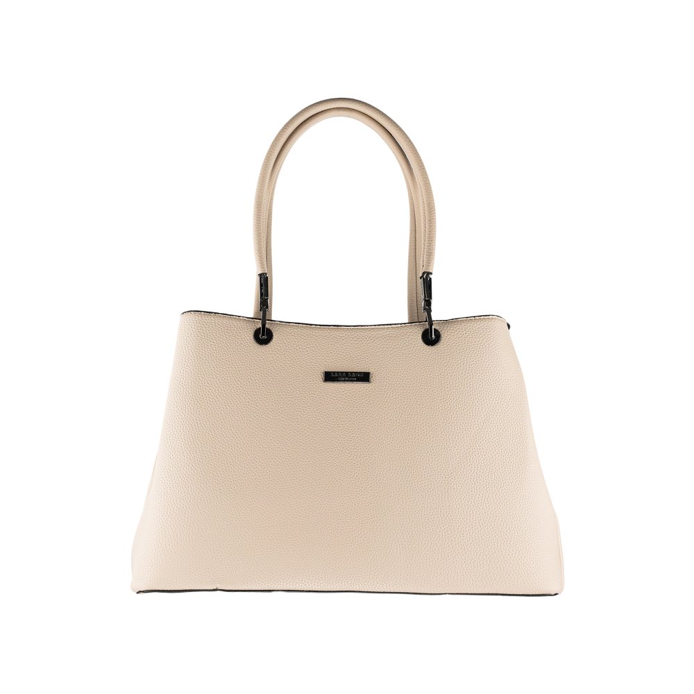 KORA dámska koženková kabelka taupe