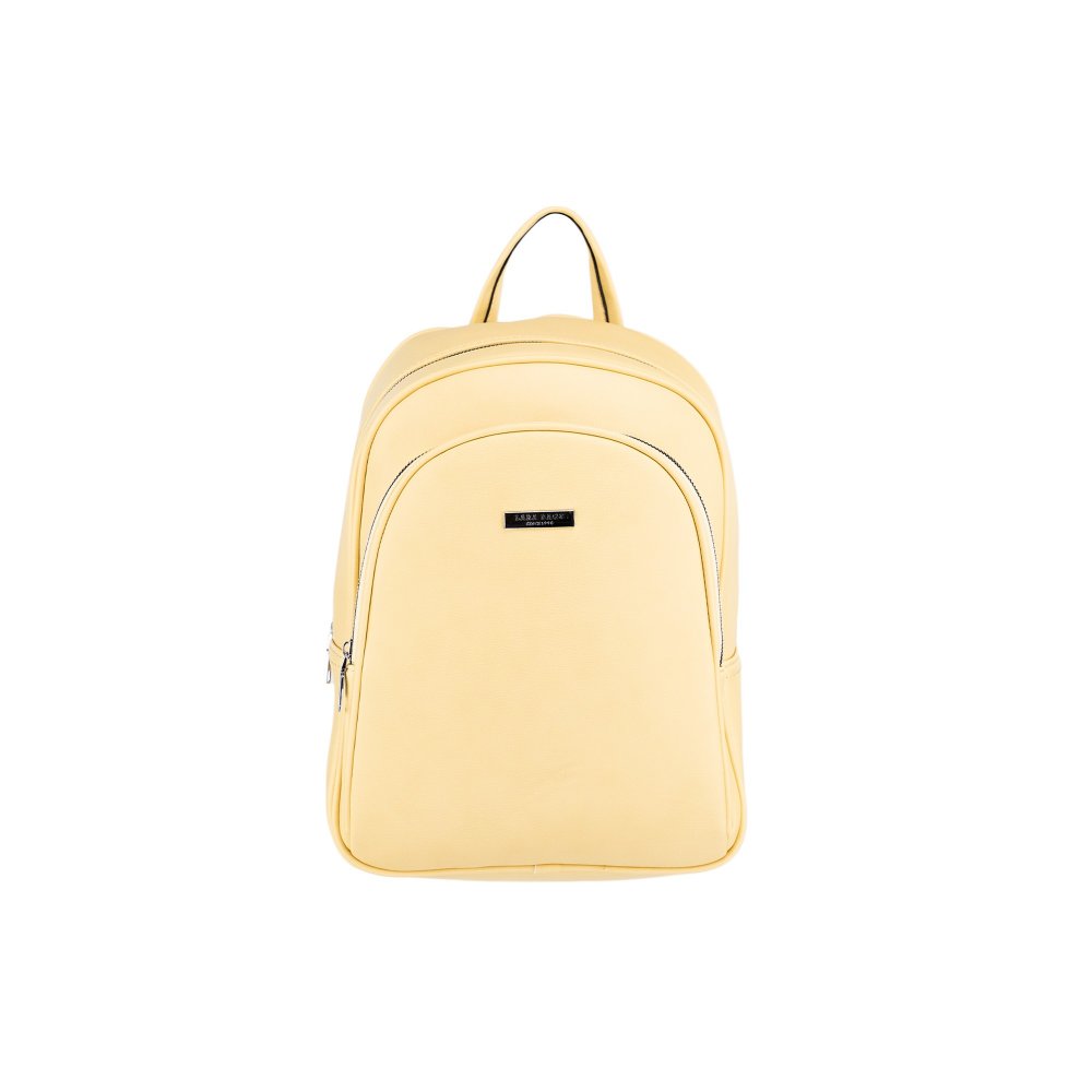 LARA dámsky koženkový batoh svetlo žltá