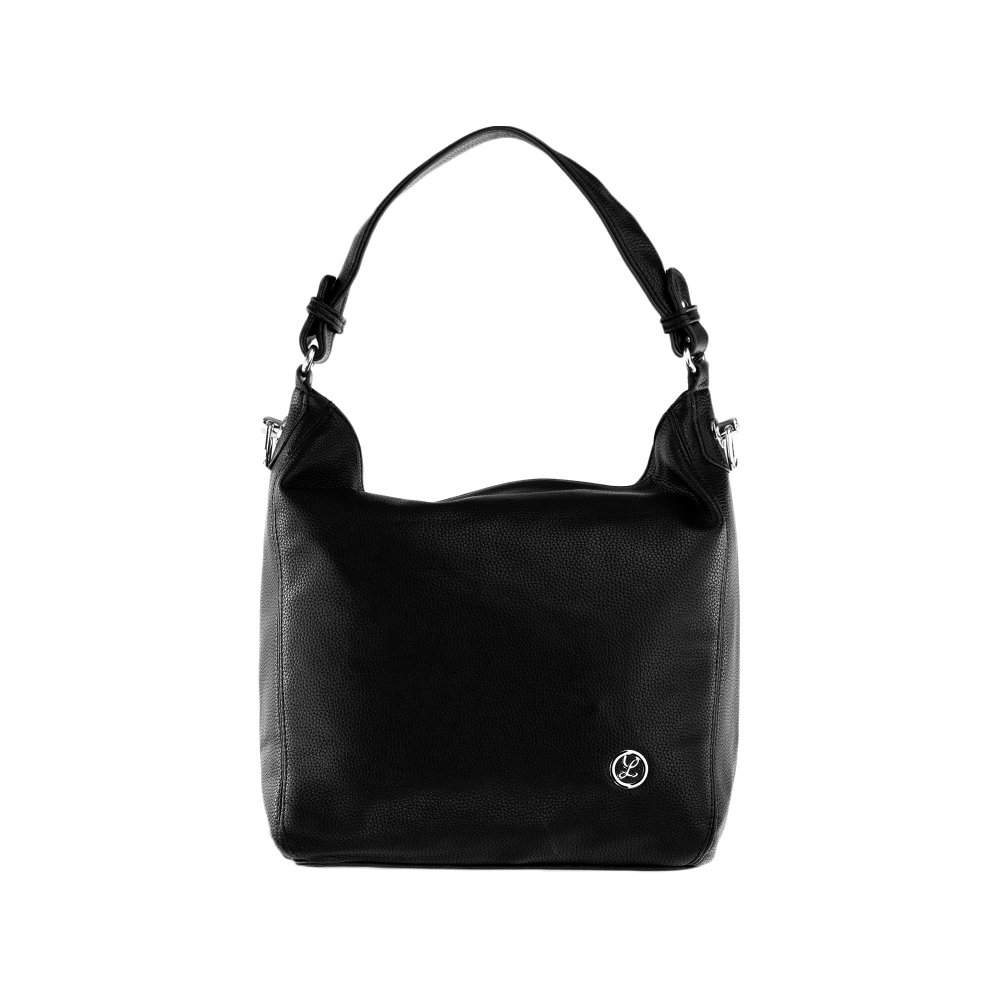 MILENA dámska koženková kabelka Čierna