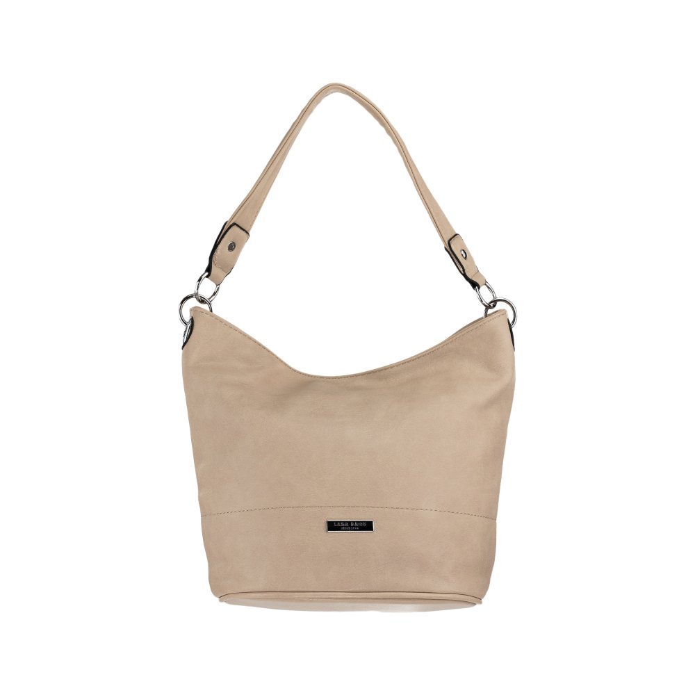 EMMA dámska koženková kabelka tmavo béžová