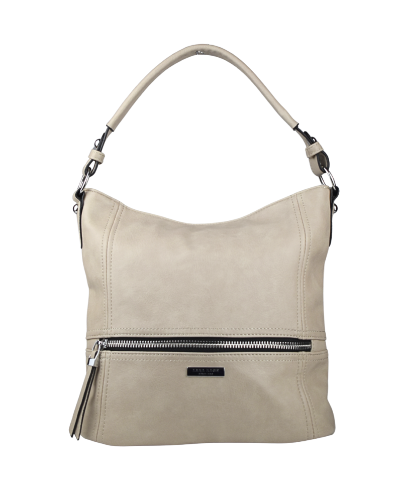 WANDA dámska koženková kabelka tmavo béžová