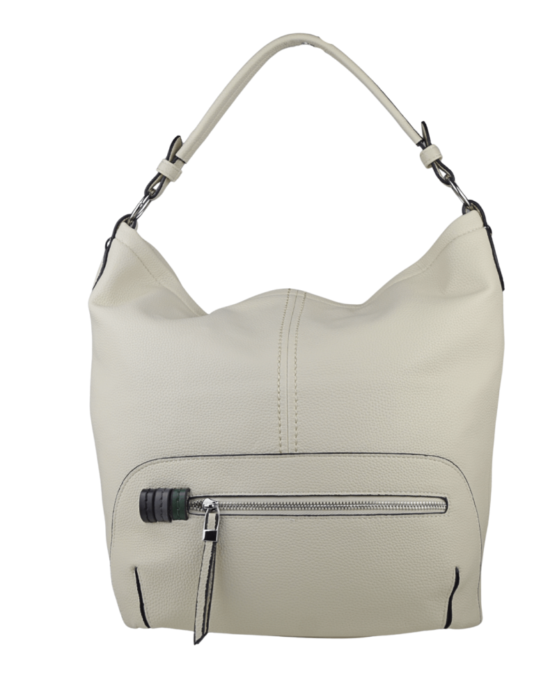 TEA dámska koženková kabelka svetlo béžová