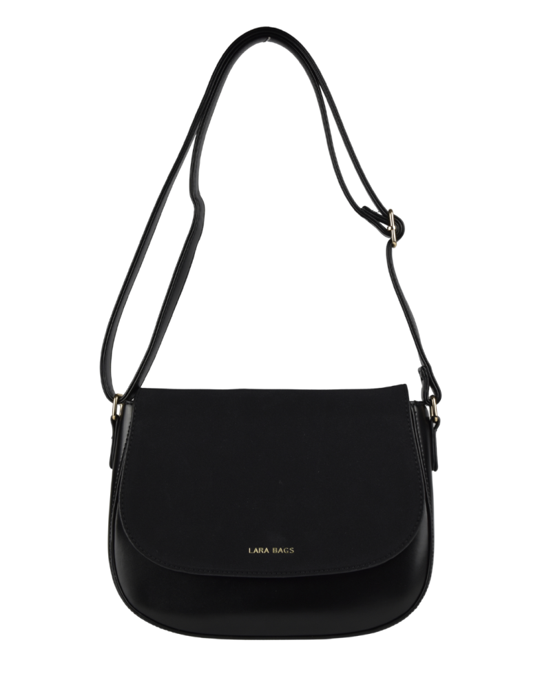VANESA dámska crossbody  koženková kabelka Čierna