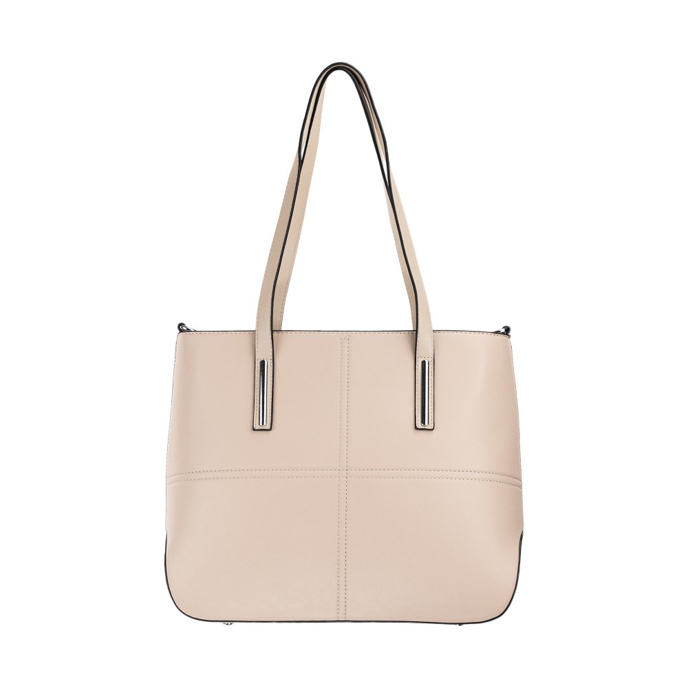 Lara Bags MILA dámska koženková kabelka taupe