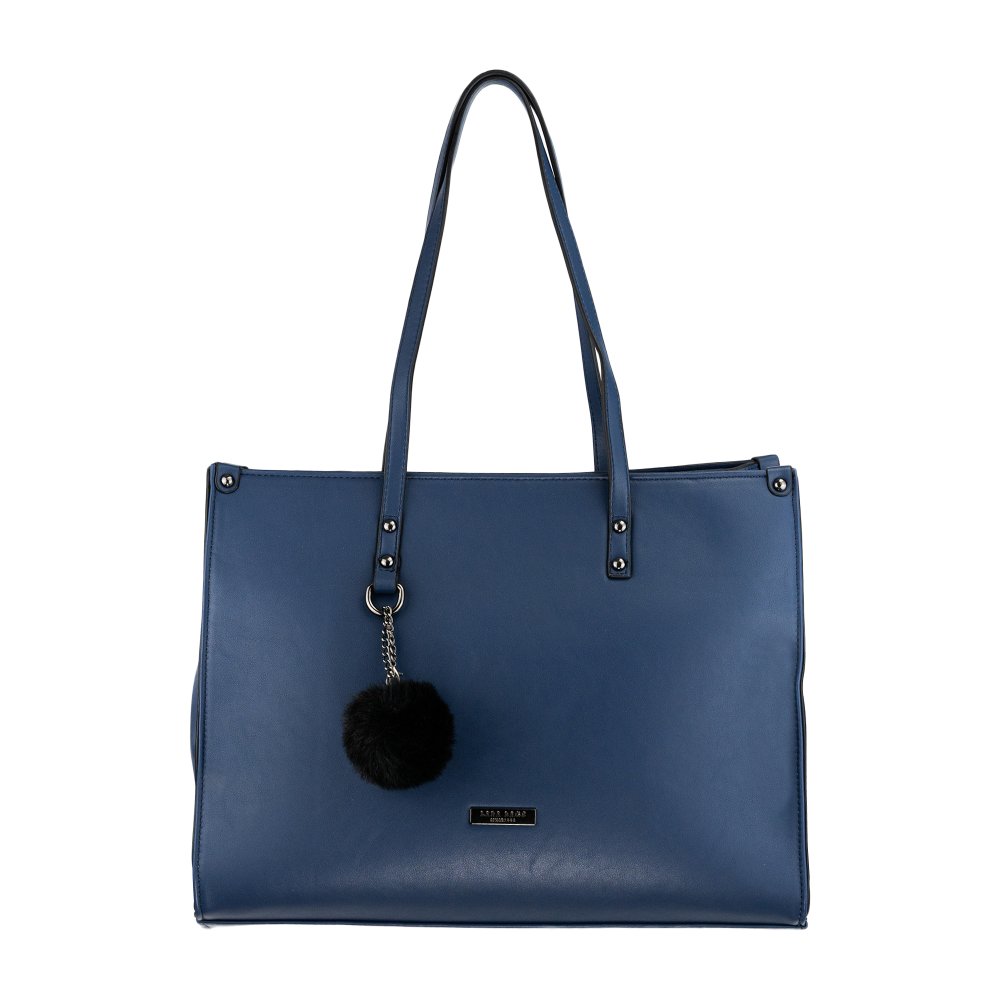 SARAH dámska koženková kabelka Tmavomodrá