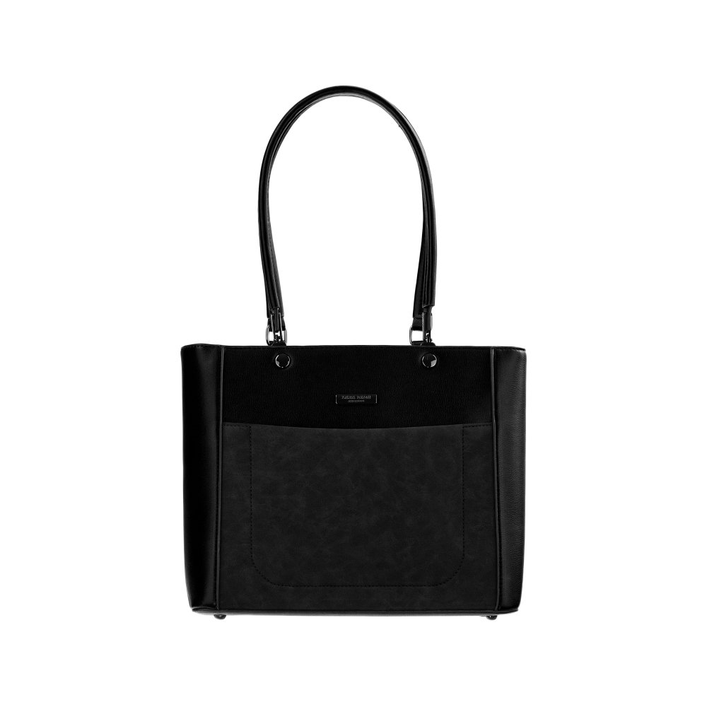 CARMEN dámska koženková kabelka Čierna