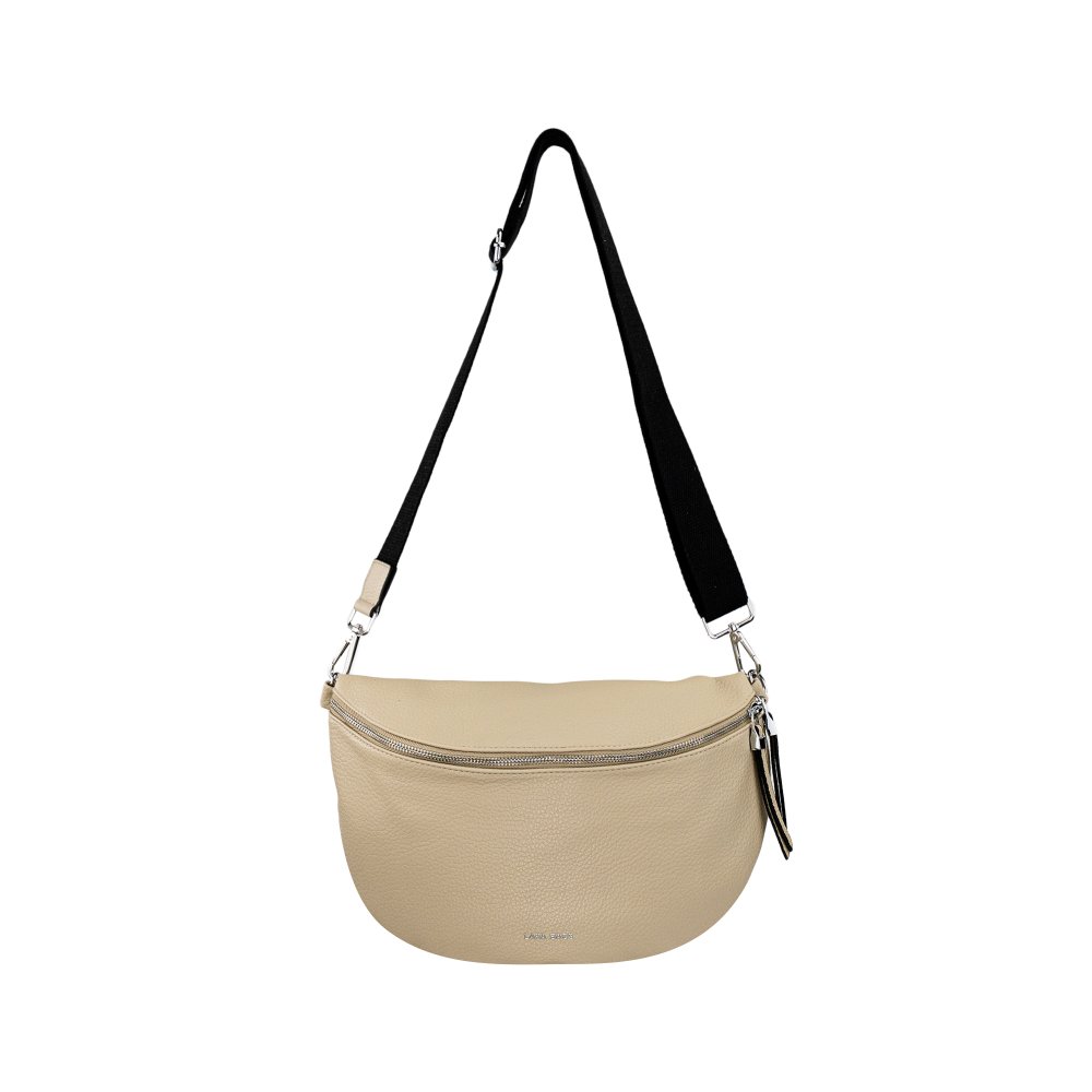 LESIA maxi dámska koženková ľadvinka taupe