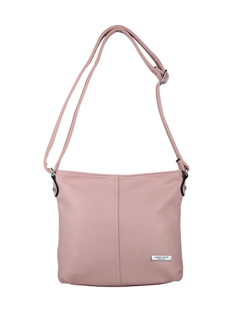 VIOLET dámska crossbody koženková kabelka Ružová