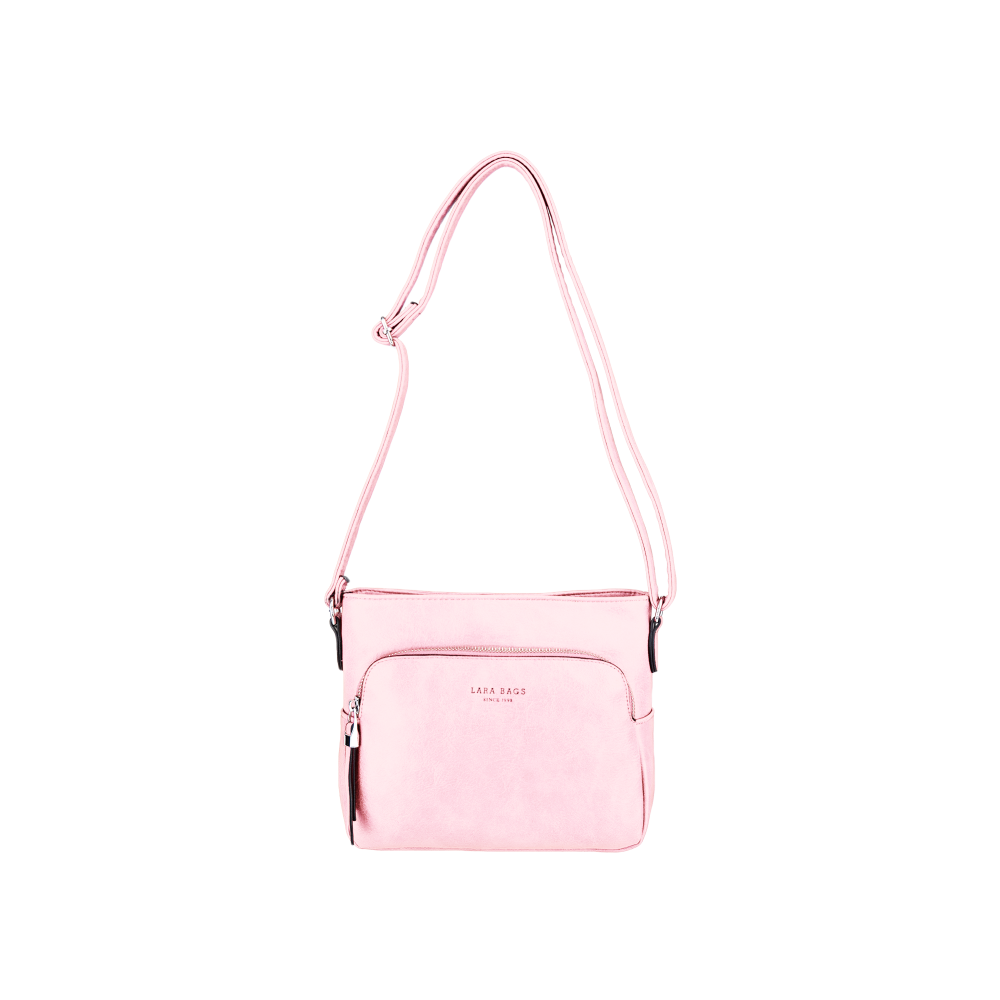 KATHY dámska crossbody koženková kabelka Ružová