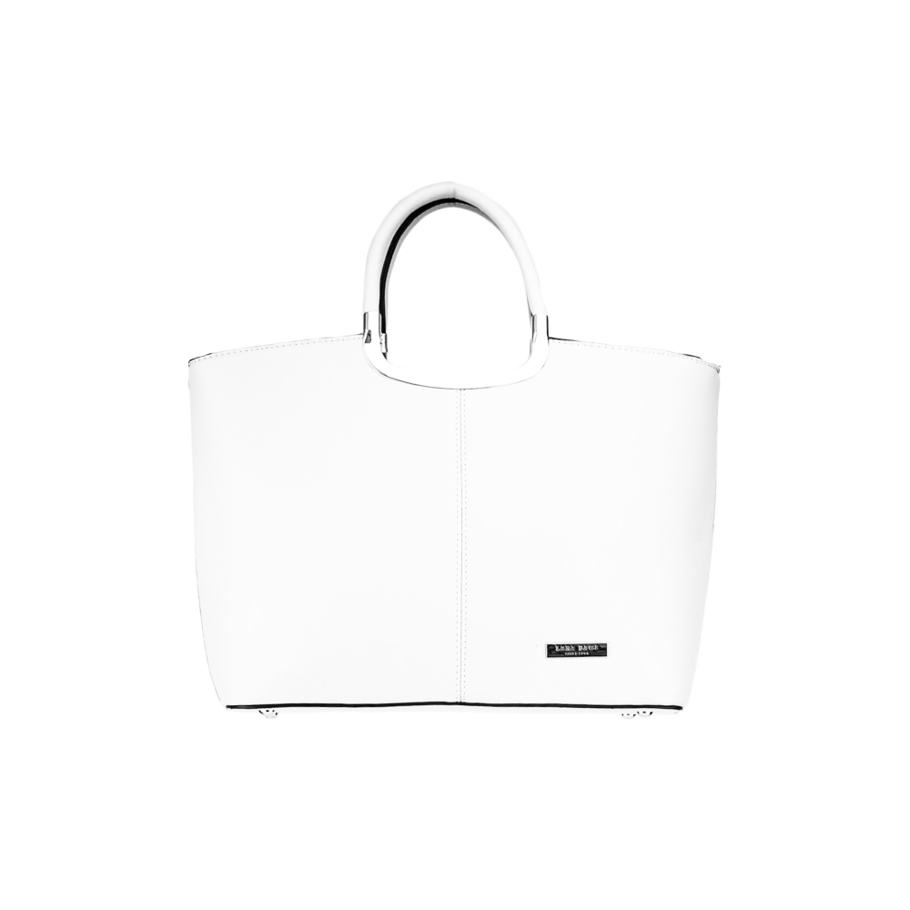 Lara Bags ABBY dámska koženková kabelka Biela