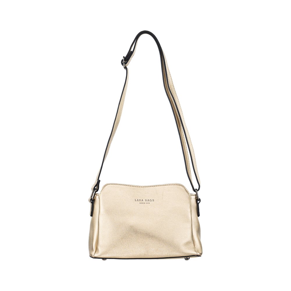 LILY dámska koženková kabelka svetlozlatá