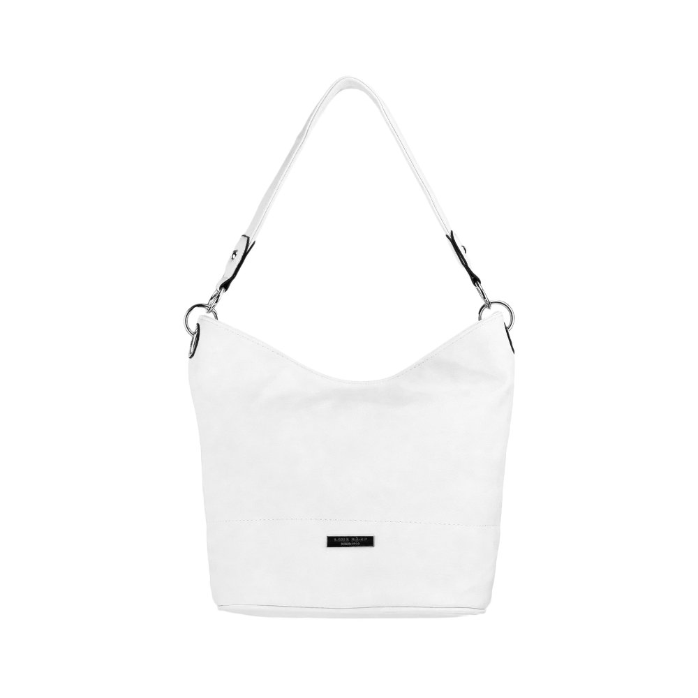 EMMA dámska koženková kabelka Biela